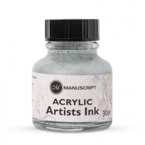 Manuscript Acrylic Artist Ink akriltinta, 30 ml, Ezüst