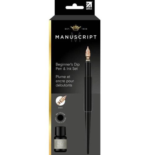 Manuscript kalligráfia kezdő készlet tintával - fekete