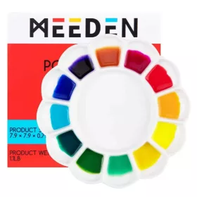 Meeden porcelán paletta, 13 rekesszel