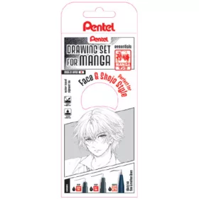 Pentel Manga rajzkészlet, 3 db - Face & Shojo Style