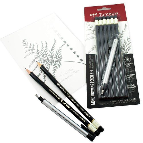 Tombow Mono grafit ceruza 6db + Mono Zero radír egy készletben