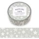 World Craft Washi Tape, 15 mm, Star, Gray