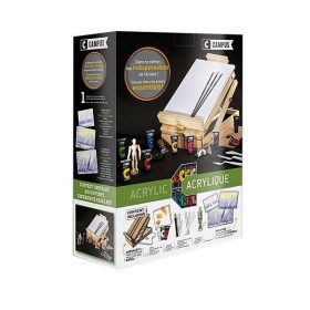 Campus akrilfesték készlet, asztali állvánnyal