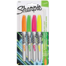   Sharpie Permanent alkoholos filckészlet, vékony - 4 darabos, neon