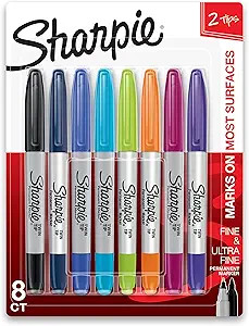 Sharpie Twin Tip alkoholos marker - 8 db