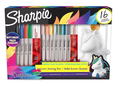 Sharpie Permanent alkoholos filckészlet, 16 db - Unikornis persellyel