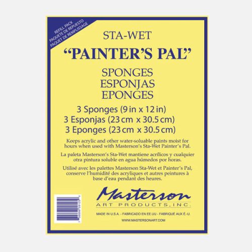 Masterson Sta-Wet Painter's Pal nedves paletta - szivacs utántöltés, 3 db