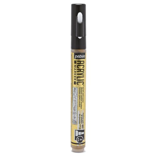 Pébéo akril dekormarker - 4 mm, kerek, Csillogó arany