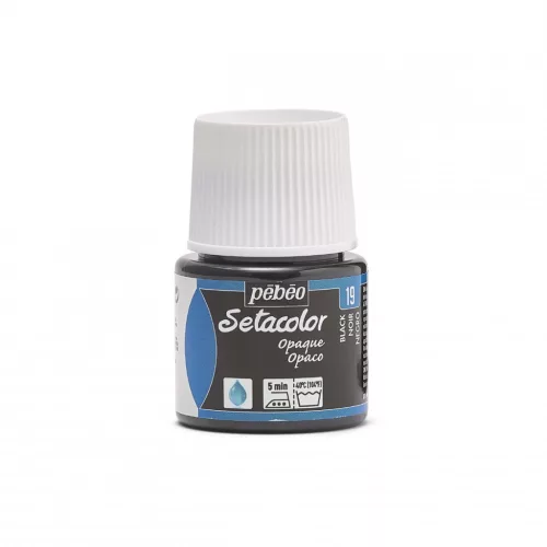Pébéo Setacolor Opaque textilfesték, 45 ml - Fekete