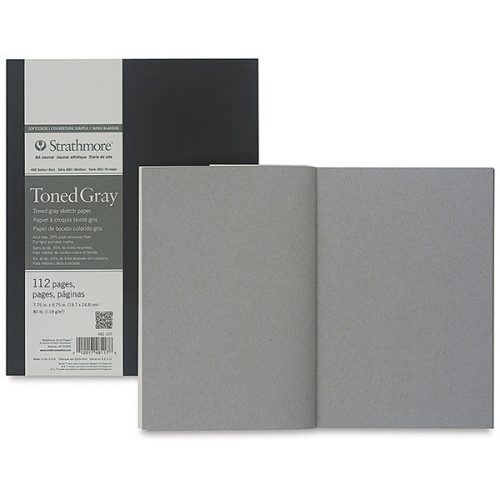 Strathmore 400 Art Journal vázlatfüzet, puha borítós - Toned Gray, 20 x 25 cm