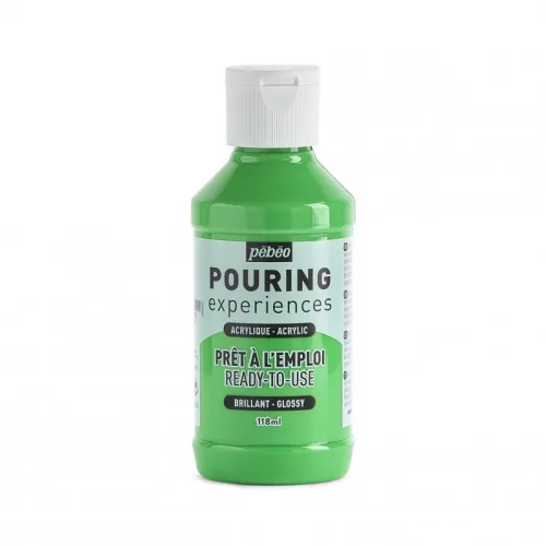Pébéo Pouring folyékony akrilfesték - 118 ml, Bright green