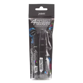 Pébéo 4artist olajbázisú marker, 2 + 8 mm - Fekete