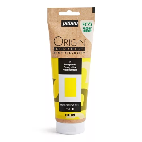 Pébéo Origin akrilfesték, 120 ml - 02, Sárga