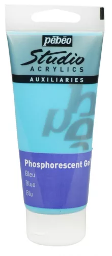 Pébéo Studio akrilfesték, 100 ml - Sötétben világító színek, Kék