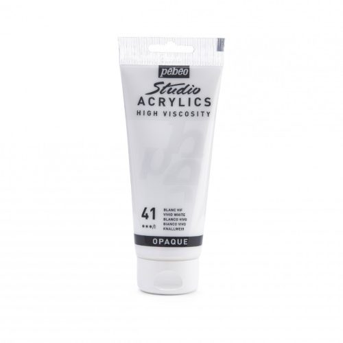 Pébéo Studio akrilfesték, 100 ml - több színben, Vivid White