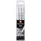 Sakura Gelly Roll fehér zselés toll, több méretben, 3 db-os vegyes készlet