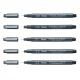 Pentel Pointliner fekete műszaki tűfilc több méretben, 0,05