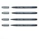 Pentel Pointliner vágott végű marker - fekete, 3 mm