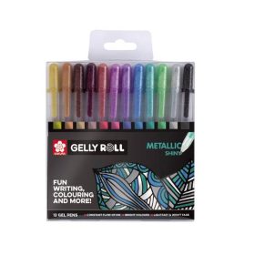   Sakura Metallic fémes színű zselés toll készlet 12 db-os