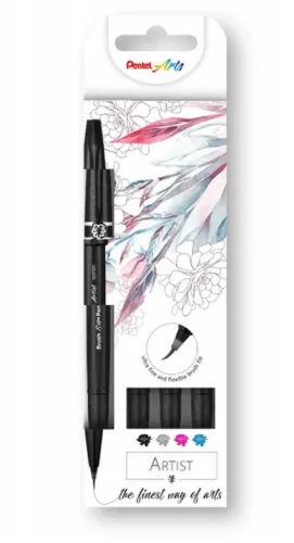 Pentel Artist Sign Pen ecsetfilc, 4 db-os készlet