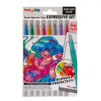 Pentel Brush Sign Twin kétvégű ecsetfilcek