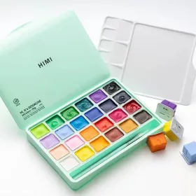 HIMI Jelly Cup Gouache készlet, green - 18 db + 3 db