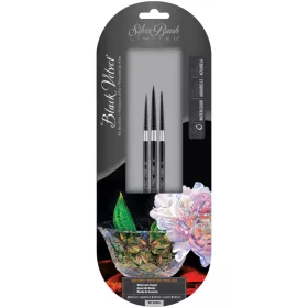   Silver Brush Black Velvet - 3 darabos készlet, részletekhez