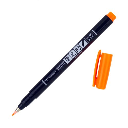 Tombow Fudenosuke ecsetfilcek neon színekben, Neon narancs