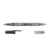 Tombow Fudenosuke Twin kéthegyű ecsetfilc (fekete és szürke)