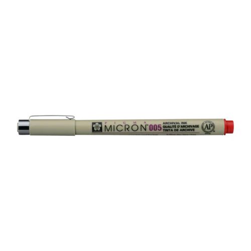 Sakura Pigma Micron toll, 005 (0,20 mm), Piros