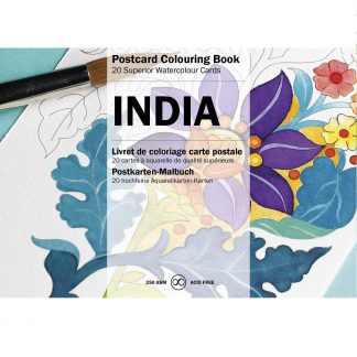 Indiai minták felnőtt színező képeslapkönyv
