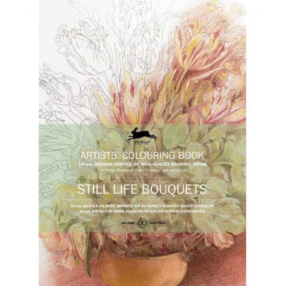 Virágos csendéletek felnőtt színező könyv