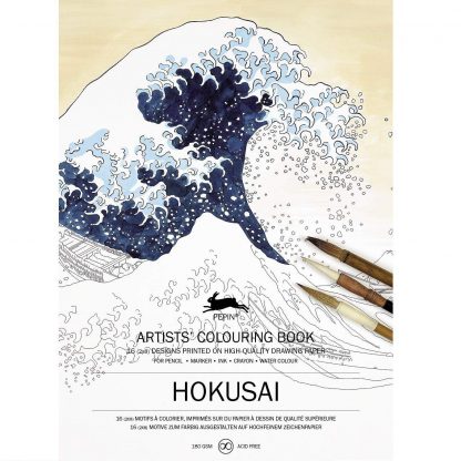 Hokusai felnőtt színező könyv