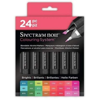 Spectrum Noir alkoholos marker 24 db-os, élénk színek