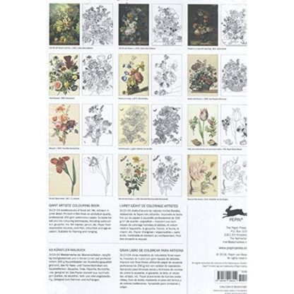 Virágos csendéletek A3-as művész felnőtt színező könyv
