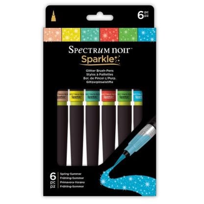 Spectrum Noir Sparkle 6 db-os csillámos ecsetfilc, tavaszi-nyári színek