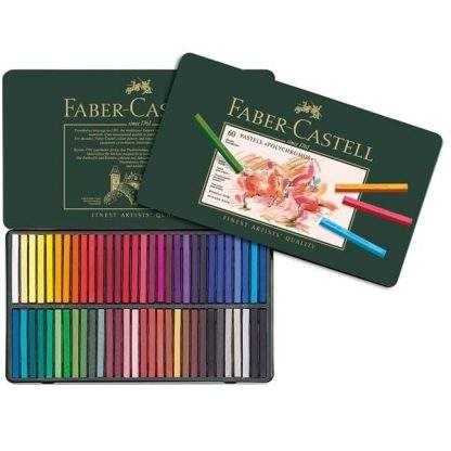 Faber-Castell Polychromos pasztellkréta, 60 db-os készlet, nyitott doboz