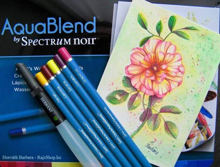 Pepin színezés Spectrum Noir AquaBlend akvarell ceruzával