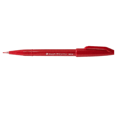 Pentel Pen Touch ecsetfilc piros