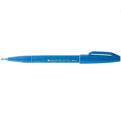 Pentel Pen Touch ecsetfilc égkék