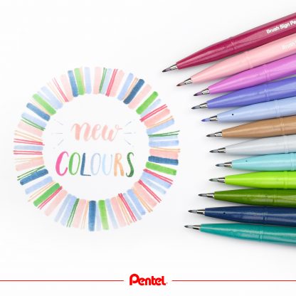 Pentel Touch Sign Pen ecsetfilc 12 új szín