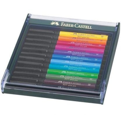 Faber-Castell Pitt ecsetfilc 12 db-os, Élénk színek