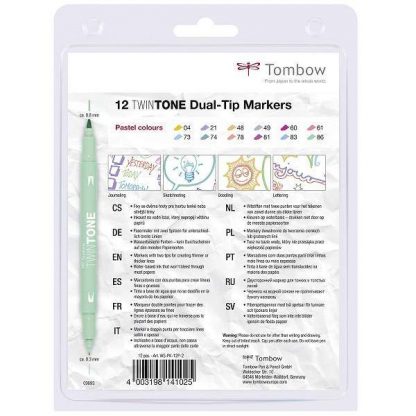 Tombow TwinTone marker pasztell színek hátlap