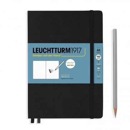 Leuchtturm Medium Sketchbook, A5 - Black