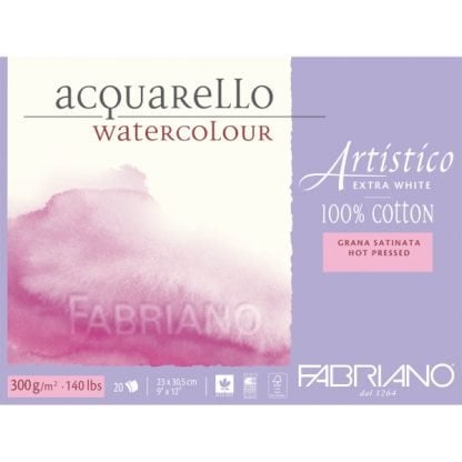 Fabriano Artistico 100% pamut akvarellkarton, melegen préselt