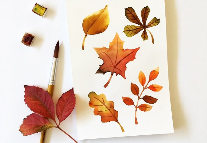 őszi koszorús akvarell workshop