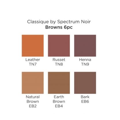 Spectrum Noir Classique alkoholos marker készlet, 6 db – Barna árnyalatok