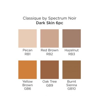 Spectrum Noir Classique alkoholos marker készlet, 6 db – Sötét bőrtúnusok