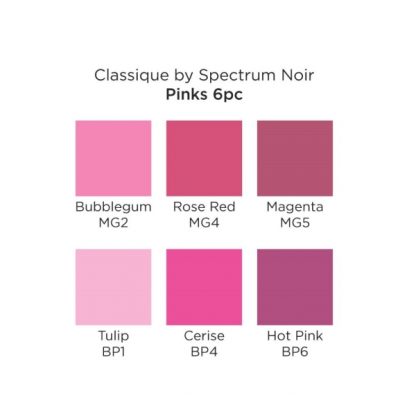 Spectrum Noir Classique alkoholos marker készlet, 6 db – Rózsaszínek