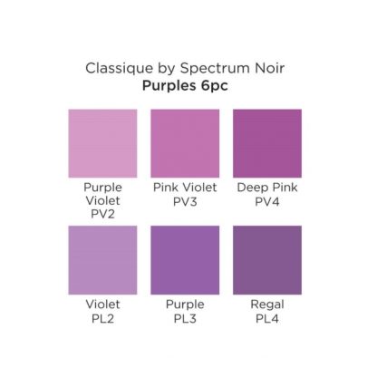 Spectrum Noir Classique alkoholos marker készlet, 6 db – Lilák